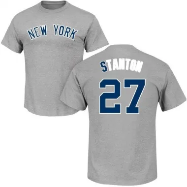 Gray Men's Giancarlo Stanton New York Yankees Roster T-Shirt -