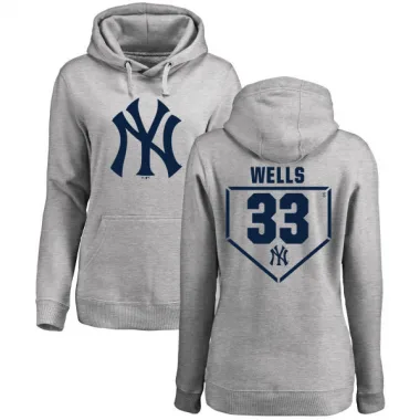 Gray Women's David Wells New York Yankees Branded RBI Pullover Hoodie - Heathered