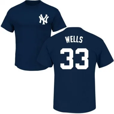 Navy Men's David Wells New York Yankees Roster T-Shirt -