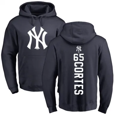 Navy Men's Nestor Cortes New York Yankees Backer Pullover Hoodie