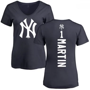 Navy Women's Billy Martin New York Yankees Backer Slim Fit T-Shirt -