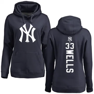 Navy Women's David Wells New York Yankees Backer Pullover Hoodie