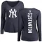 Navy Women's Giancarlo Stanton New York Yankees Backer Slim Fit Long Sleeve T-Shirt -