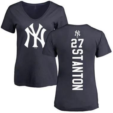 Navy Women's Giancarlo Stanton New York Yankees Backer Slim Fit T-Shirt -