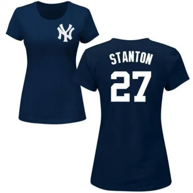 Navy Women's Giancarlo Stanton New York Yankees Roster T-Shirt -