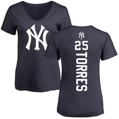 Navy Women's Gleyber Torres New York Yankees Backer Slim Fit T-Shirt -