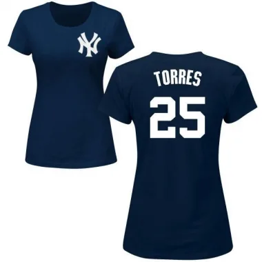 Navy Women's Gleyber Torres New York Yankees Roster T-Shirt -