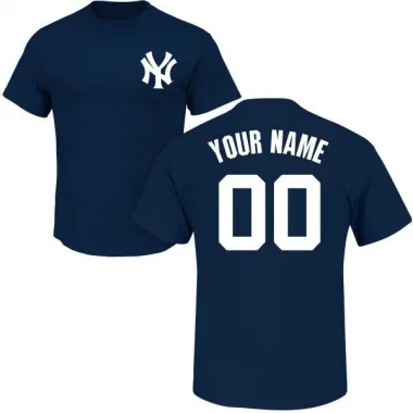 Navy Youth Custom New York Yankees Roster T-Shirt -