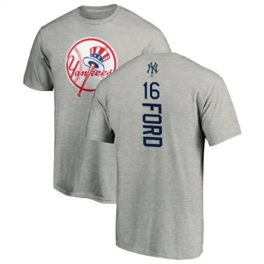 White Men's Whitey Ford New York Yankees Backer T-Shirt - Ash